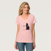Howl bij het Shirt Moon Dames (Voorkant volledig)