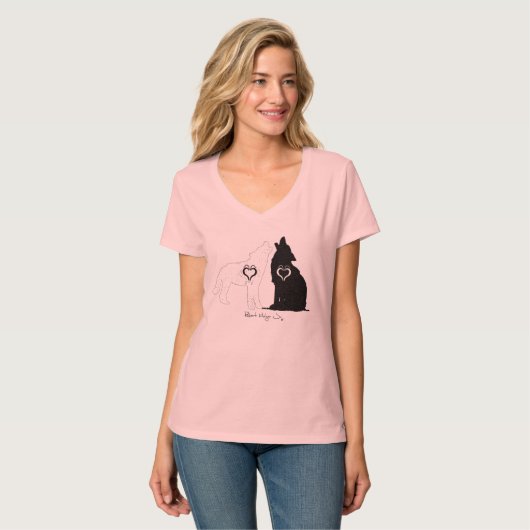 Howl bij het Shirt Moon Dames (Voorkant volledig)