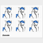 Howl en piraten vierkante sticker (Vel)