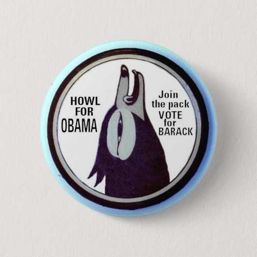 Howl for Obama Button (versie) (Voorkant)