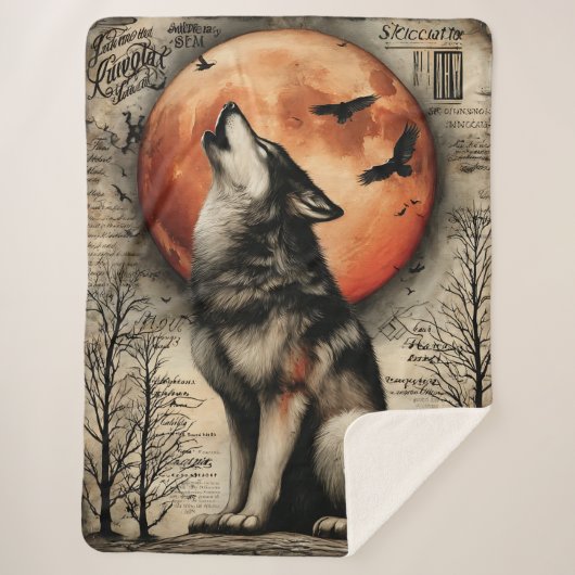 Howl & Halloween - Onder de brandende maan Sherpa Deken (Voorkant)