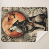 Howl & Halloween - Onder de brandende maan Sherpa Deken (Voorkant (horizontaal))