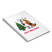 Howl-iday Cheer Beagle met een kerstboom ontwerp Notitieboek (Rechterzijde)
