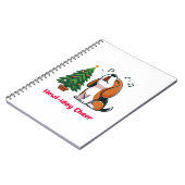 Howl-iday Cheer Beagle met een kerstboom ontwerp Notitieboek (Linkerzijde)