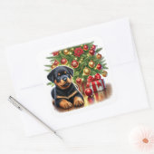 Howl-iday Cheer, Puppy Style! Vierkante Sticker (Envelop)