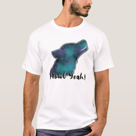 Howl ja! Space Galaxy Wolf Silhouette T-shirt