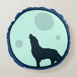 Howl naar de maan rond kussen