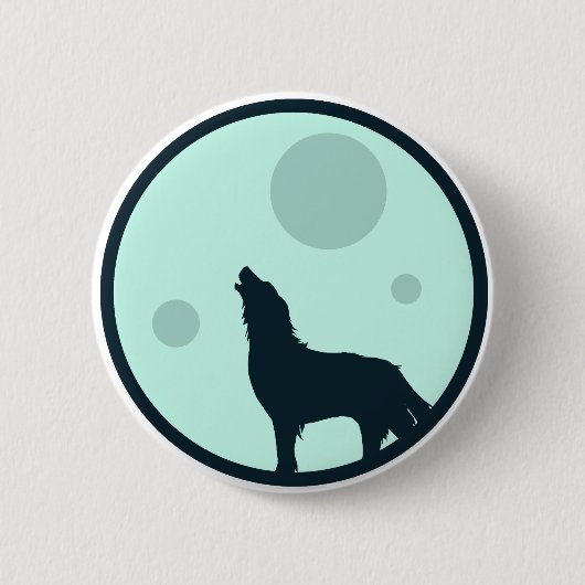 Howl naar de maan ronde button 5,7 cm (Voorkant)