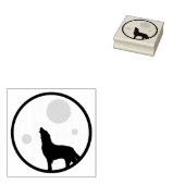 Howl naar de maan rubberstempel (Gestempeld)