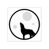 Howl naar de maan rubberstempel (Afrduk)