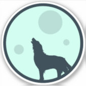 Howl naar de maan sticker (Voorkant)