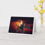 Howl-o-ween Demon Kitteh Kaart (Gele Bloem)