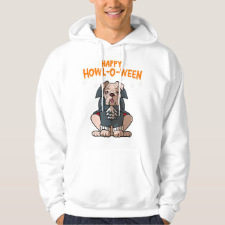Howl-o-ween Engelse bulldog hond mam halloween kos Hoodie