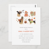 Howl-O-Ween Gedekte Post van de Uitnodiging van Ha (Voorkant / Achterkant)