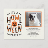 Howl-O-Ween Halloween Party Invitation Briefkaart (Voorkant)