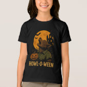 Howl-O-Ween Halloween T-Shirt - Grappige Weerwolf  (Voorkant)