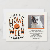 Howl-O-Ween Hond Halloween Feestuitnodiging Kaart (Voorkant)