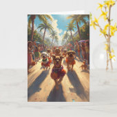 Howl-O-Ween on the Shore – Coastal Dog Parade  Kaart (Gele Bloem)