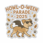 Howl O Ween Parade 2025 Schattigee Halloween kunst Sticker (Voorkant)