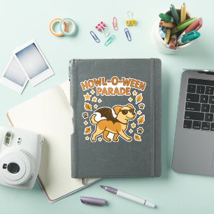 Howl O Ween Parade Schattige Hond Vleermuis Vleuge Sticker