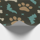 Howl-O-Ween Paws & Bones Collectie Cadeaupapier (Hoek)