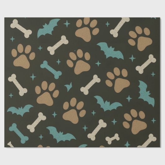 Howl-O-Ween Paws & Bones Collection  Cadeaupapier (Vlak)