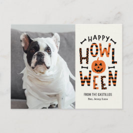 Howl-O-Ween Pet Halloween Fotokaart Briefkaart