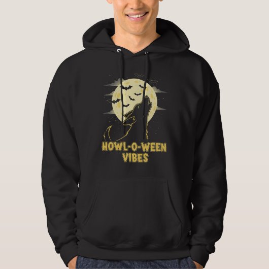 Howl-o-ween Vibes - Grappige Hond Halloween Hoodie (Voorkant)