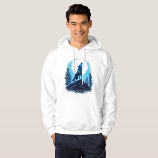 Howl of the Future - Robotic Wolf Hoodie (Voorkant volledig)