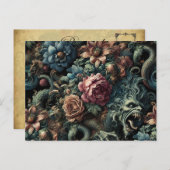 Howl of the Gilded Wild – Gotisch Victoriaans Feestdagenkaart (Voorkant / Achterkant)