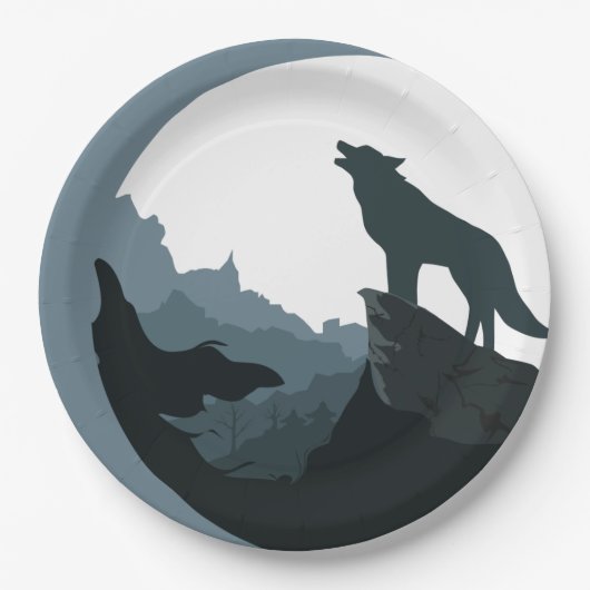 Howl op de maan papieren bordje (Voorkant)