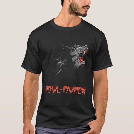 Howl oween Werewolf Wolf Moon Werewolf Halloween C T-shirt (Voorkant)