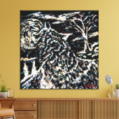 Howl Stretched Canvas Print (Insitu (Woonkamer))