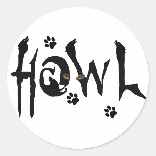Howl Wolf Sticker (Voorkant)
