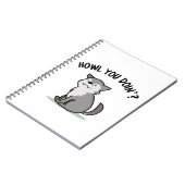 Howl you Doin Funny Baby Wolf Pun Notitieboek (Linkerzijde)