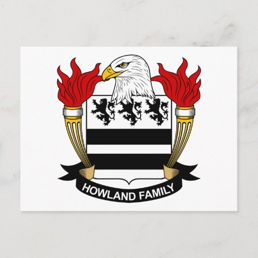 Howland Family Crest Briefkaart (Voorkant)