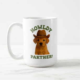 Howldy Partner Schattige Cowboy Puppy Koffiemok