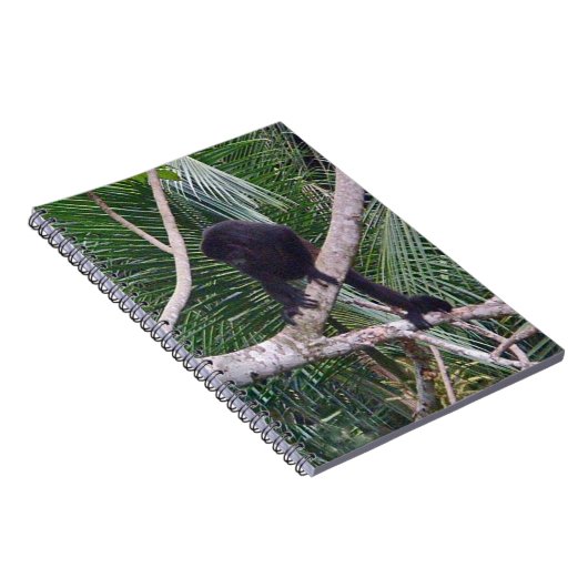 Howler Monkey en Baby Monkey in het Costa Rica-Oer Notitieboek (Rechterzijde)