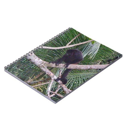 Howler Monkey en Baby Monkey in het Costa Rica-Oer Notitieboek (Linkerzijde)