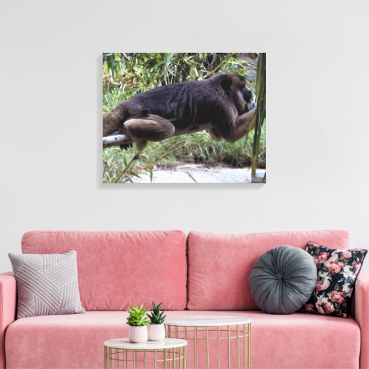 Howler Monkey Hangout Canvas Afdruk (Insitu (Woonkamer))