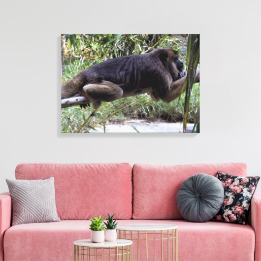 Howler Monkey Hangout Canvas Afdruk (Insitu (Woonkamer))