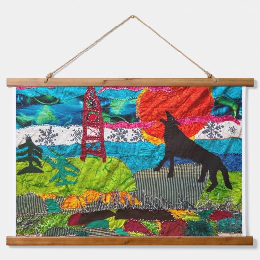 Howler Wolf Hangend Wandkleed (Voorkant)