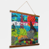 Howler Wolf Hangend Wandkleed (Gebogen)