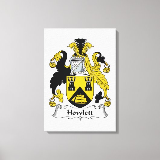 Howlett Family Crest Canvas Afdruk (Voorkant)