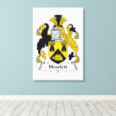 Howlett Family Crest Canvas Afdruk (Insitu (Houten vloer))