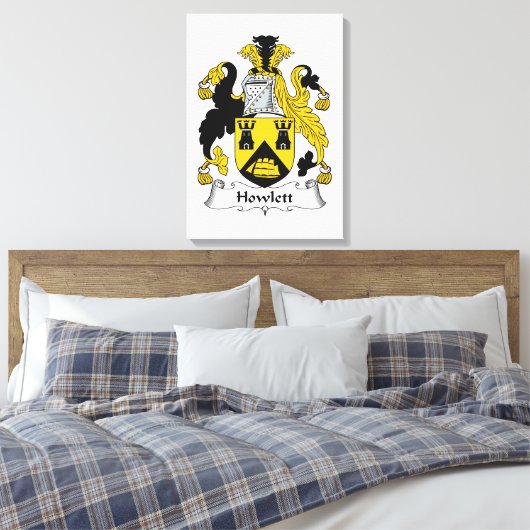 Howlett Family Crest Canvas Afdruk (Insitu (Slaapkamer))