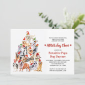 HOWLiday Cheer Hondenliefhebber Kerstmis Business Kaart (Staand voorkant)