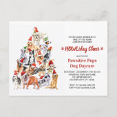 HOWLiday Cheer Hondenliefhebber Kerstmis Business Uitnodiging Briefkaart (Voorkant)