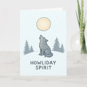 Howliday Spirit - Funny Christmas Card Feestdagen Kaart (Voorkant)