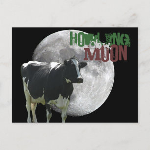 Howlin Cow Moon Briefkaart